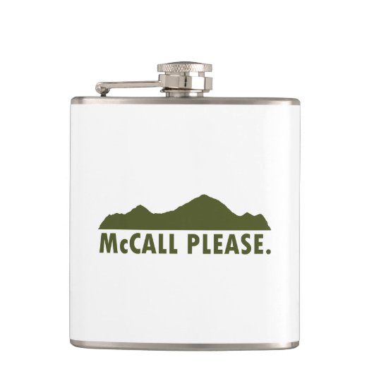 McCall Idaho Alsjeblieft Heupfles (Voorkant)