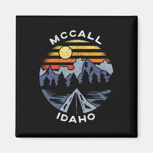 Mccall Idaho bergvakantie Camping Souvenir Magneet (Voorkant)