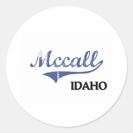 McCall Idaho City Classic Ronde Sticker (Voorkant)