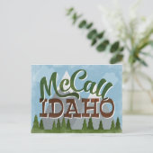 McCall Idaho Fun Retro Snowy Mountains Briefkaart (Staand voorkant)