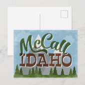 McCall Idaho Fun Retro Snowy Mountains Briefkaart (Voorkant / Achterkant)