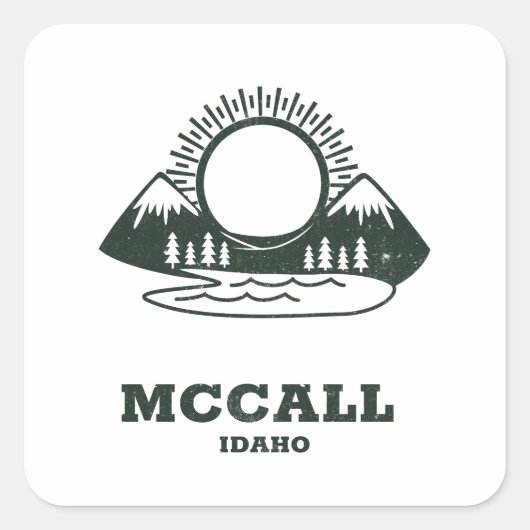 McCall - Idaho Vierkante Sticker (Voorkant)