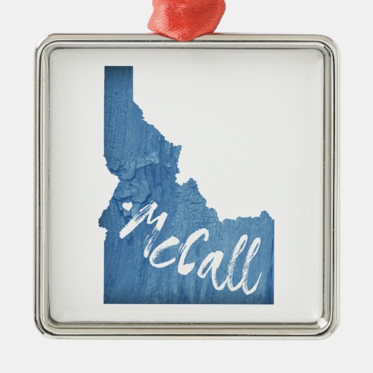 McCall Idaho Wood Grain Metalen Ornament (Voorkant)