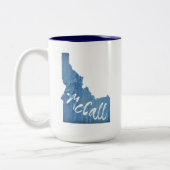 McCall Idaho Wood Grain Tweekleurige Koffiemok (Links)