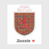 McCall Tartan Scottish Plaid Lion Rampant Sticker (Vel)