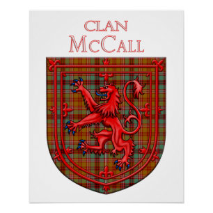McCall Tartan Scottish Pset Lion Rampant Perfect Poster