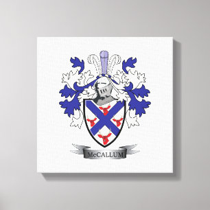 McCallum Family Crest Coat of Arms Canvas Afdruk