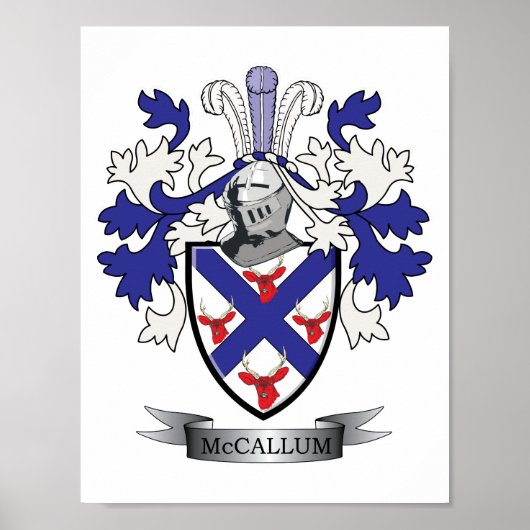 McCallum Family Crest Coat of Arms Poster (Voorkant)