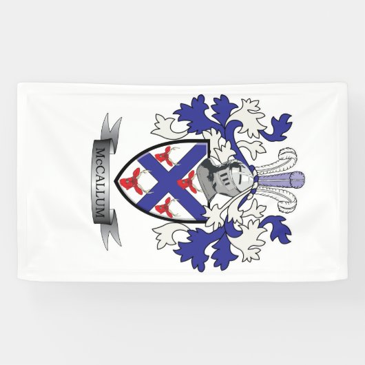McCallum Family Crest Coat of Arms Spandoek (Horizontaal)