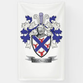 McCallum Family Crest Coat of Arms Spandoek (Verticaal)