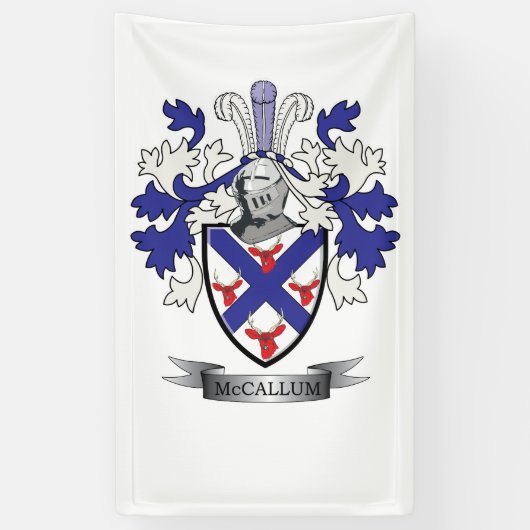 McCallum Family Crest Coat of Arms Spandoek (Verticaal)