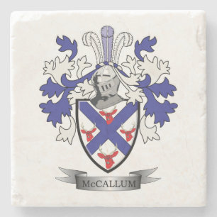 McCallum Family Crest Coat of Arms Stenen Onderzetter