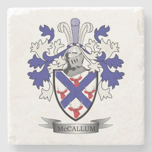 McCallum Family Crest Coat of Arms Stenen Onderzetter (Voorkant)