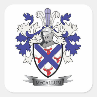 McCallum Family Crest Coat of Arms Vierkante Sticker