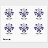 McCallum Family Crest Coat of Arms Vierkante Sticker (Vel)