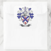 McCallum Family Crest Coat of Arms Vierkante Sticker (Tas)