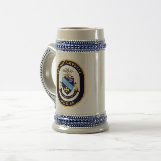 McCAMPBELL Crest Stein Bierpul (Voorkant links)