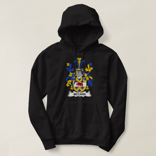 McCann Coat of Arms Family Crest Hoodie (Design voorkant)