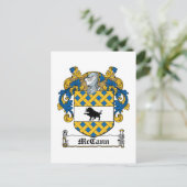 McCann Family Crest Briefkaart (Staand voorkant)