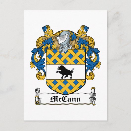 McCann Family Crest Briefkaart (Voorkant)