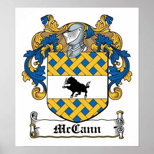 McCann Family Crest Poster (Voorkant)