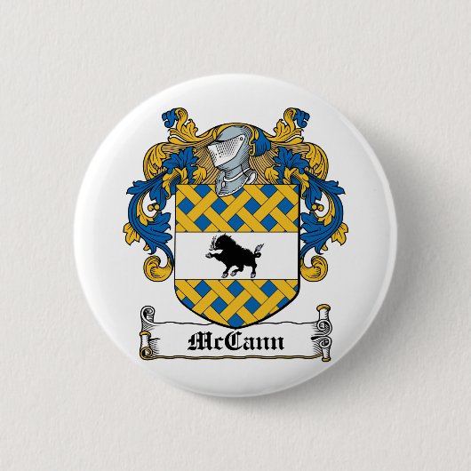 McCann Family Crest Ronde Button 5,7 Cm (Voorkant)