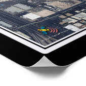 McCarran Intl Airport Las Vegas Satellite Map Poster (Hoek)