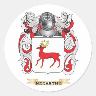 McCarthy Coat of Arms (Familiecrest) Ronde Sticker