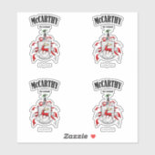 McCarthy Crest Ierse vertaling en betekenis (x4) Sticker (Vel)
