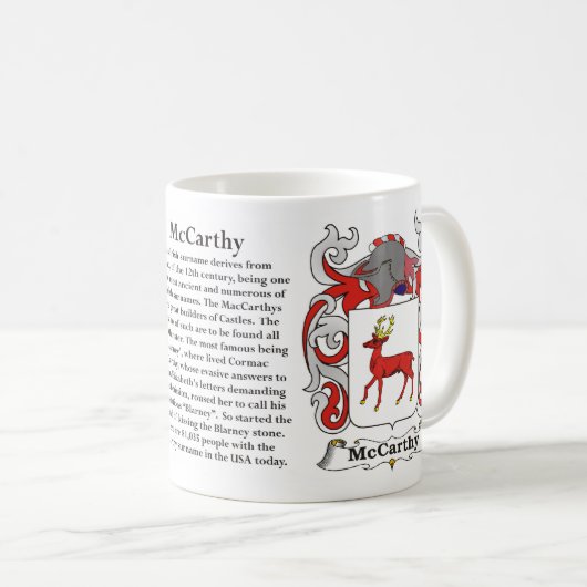 McCarthy Family Coat of Arms Mok (Voorkant rechts)
