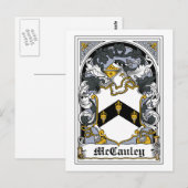 McCauley Family Crest Briefkaart (Voorkant / Achterkant)