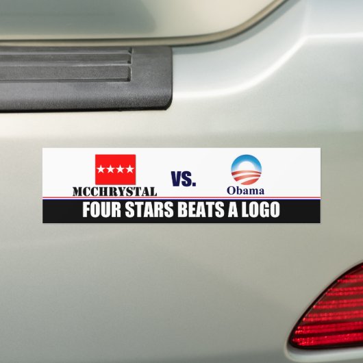 McChrystal vs. Obama Bumpersticker (Op auto)