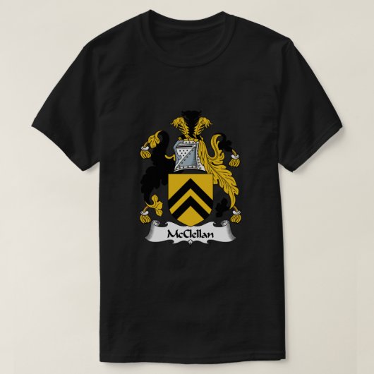 McClellan Coat of Arms McClellan Family Crest T-shirt (Design voorkant)