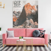 McClellan en Loop Travel Poster Canvas Afdruk (Insitu (Woonkamer))