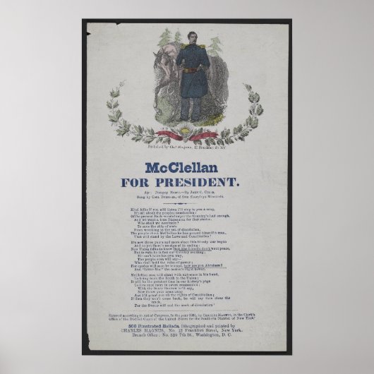 McClellan voor President Poster (Voorkant)
