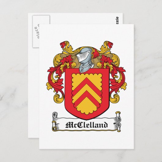 McClelland Family Crest Briefkaart (Voorkant / Achterkant)
