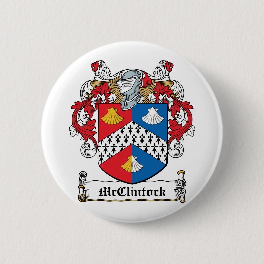 McClintock Family Crest Ronde Button 5,7 Cm (Voorkant)