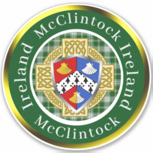McClintock Shield & Celtic Cross gepersonaliseerd Sticker