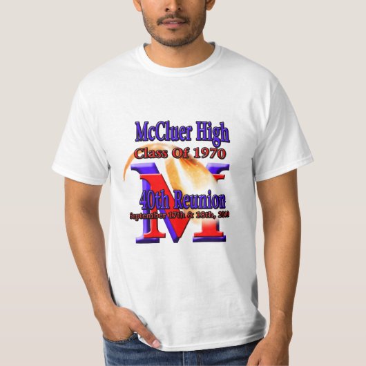 McCluer High Class of '70 40th Reunion T-shirt (Voorkant)