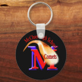 McCluer High School Comet Sleutelhanger met tekst (Voorkant)