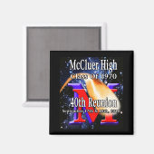 McCluer Hoge Klasse van '70 40e reünie magneet (Voorkant / Achterkant)