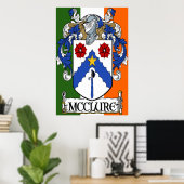 McClure Coat of Arms Irish Flag Print (Thuiskantoor)