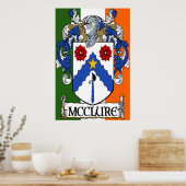 McClure Coat of Arms Irish Flag Print (Keuken)