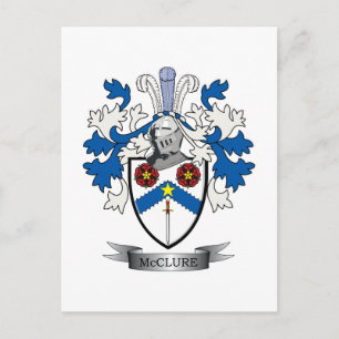 McClure Family Crest Coat of Arms Briefkaart