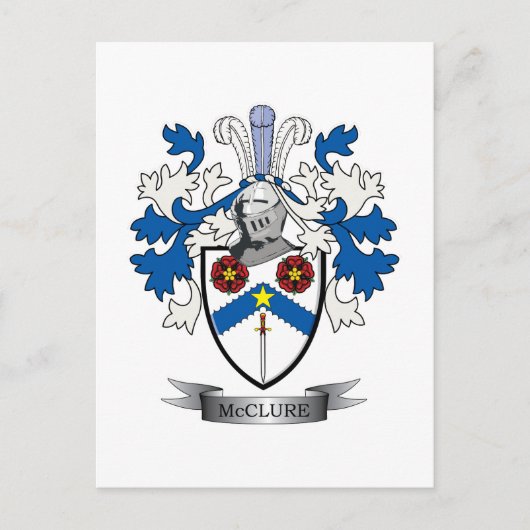 McClure Family Crest Coat of Arms Briefkaart (Voorkant)