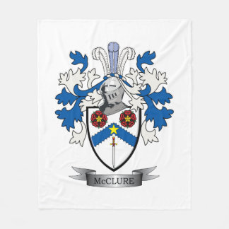 McClure Family Crest Coat of Arms Fleece Deken