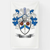 McClure Family Crest Coat of Arms Spandoek (Verticaal)