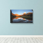 McClure Meadow Sunset Alpenglow - John Muir Trail Canvas Afdruk (Insitu (Houten vloer))