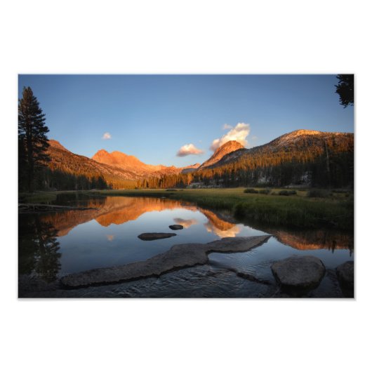 McClure Meadow Sunset Alpenglow - John Muir Trail Foto Afdruk (Voorkant)