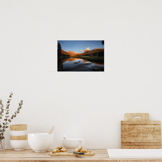 McClure Meadow Sunset Alpenglow - John Muir Trail Poster (Keuken)